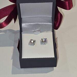 Elegant Silver Stud Earrings . .925 Sterling Silver